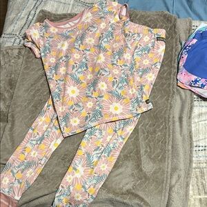 Matilda Jane Pink and Yellow Floral Pajama Set